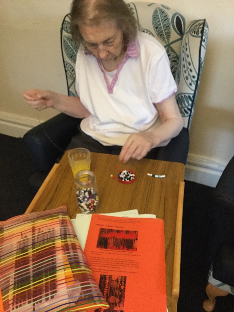 Residents Making Some Decorations For Black History Month 2