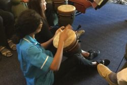 Residents-staff-and-relatives-enjoying-a-few-beats-of-the-drum