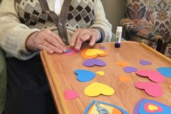 Residents-making-valentines-cards-and-coasters-