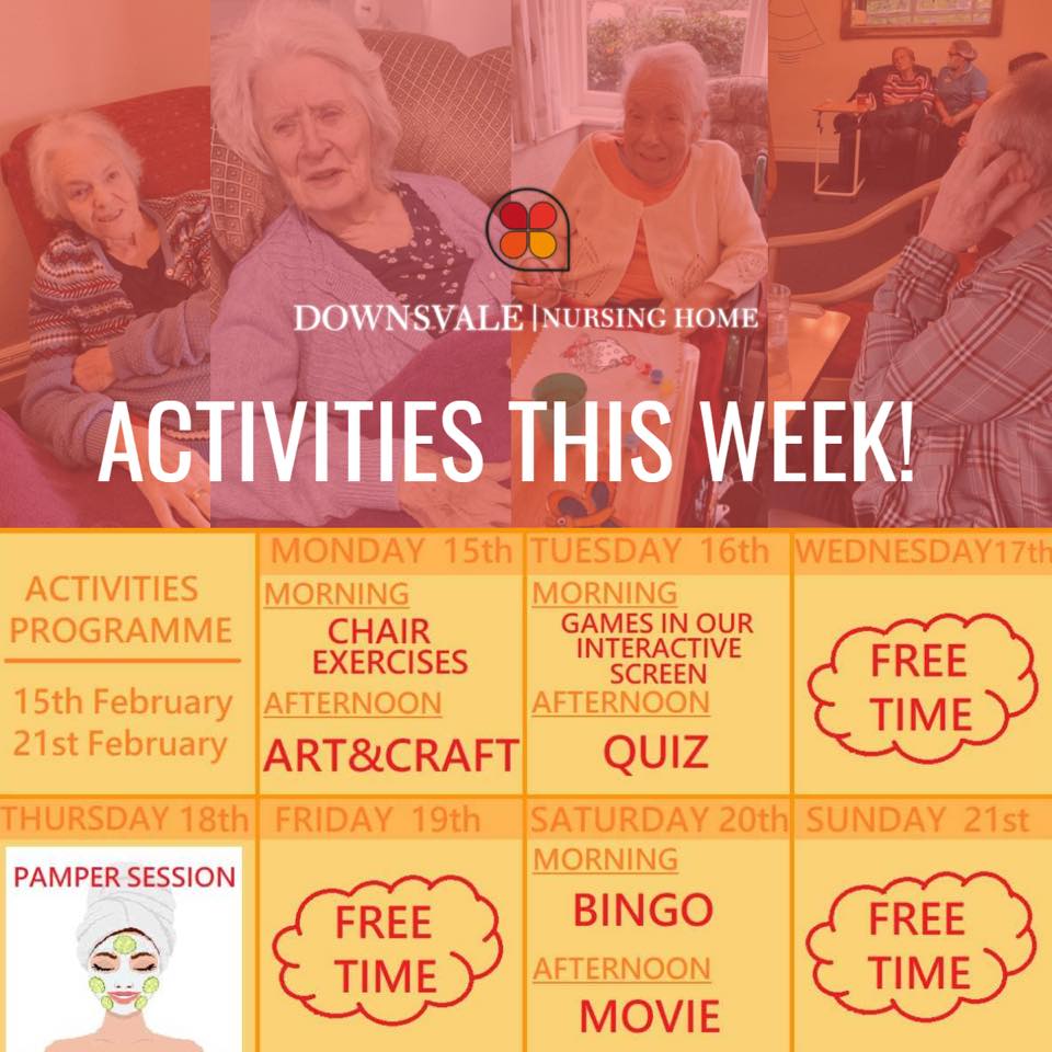We have another week of activities planned for our residents