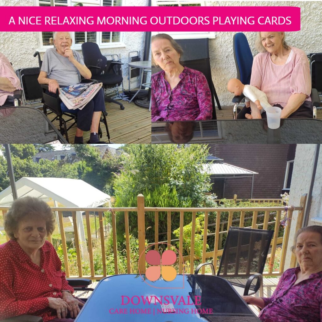 A Nice Relaxing morning outdoors playing cards