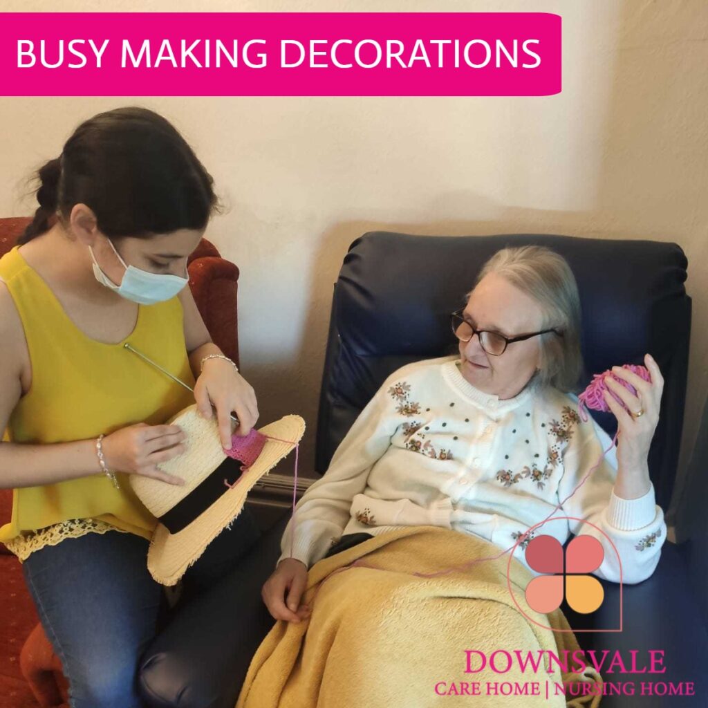 Busy making decorations at Downsvale