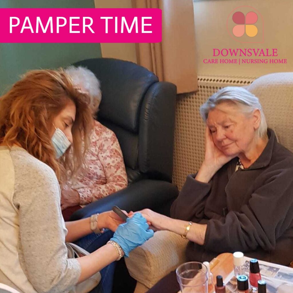Downsvale nursing care home pamper time