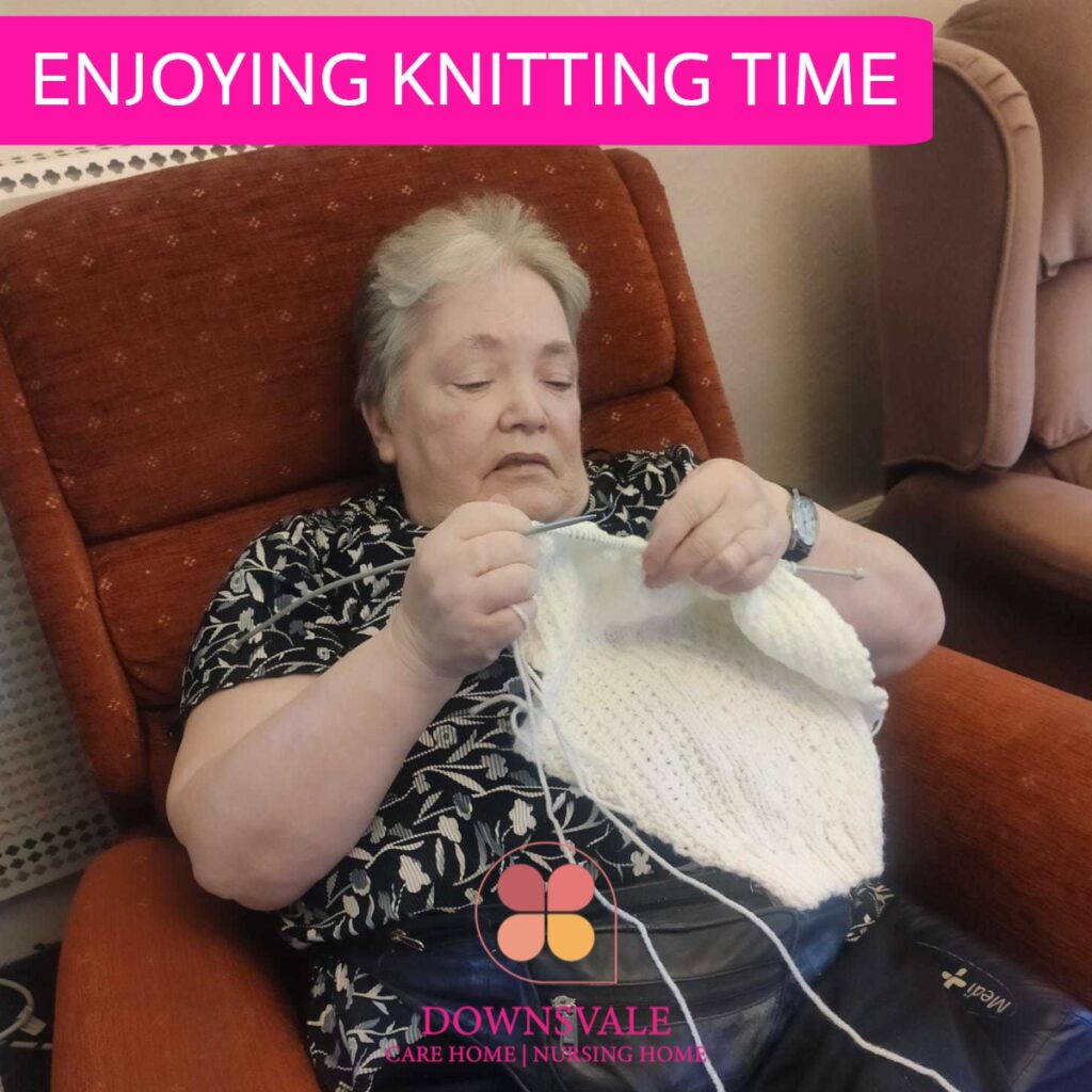 Enjoying Knitting Time at Downsvale