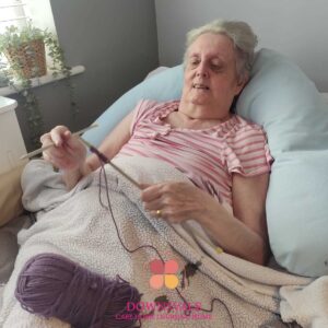 Enjoying Knitting Time at Downsvale