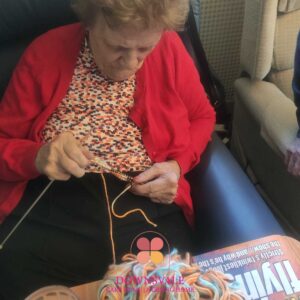 Enjoying Knitting Time at Downsvale