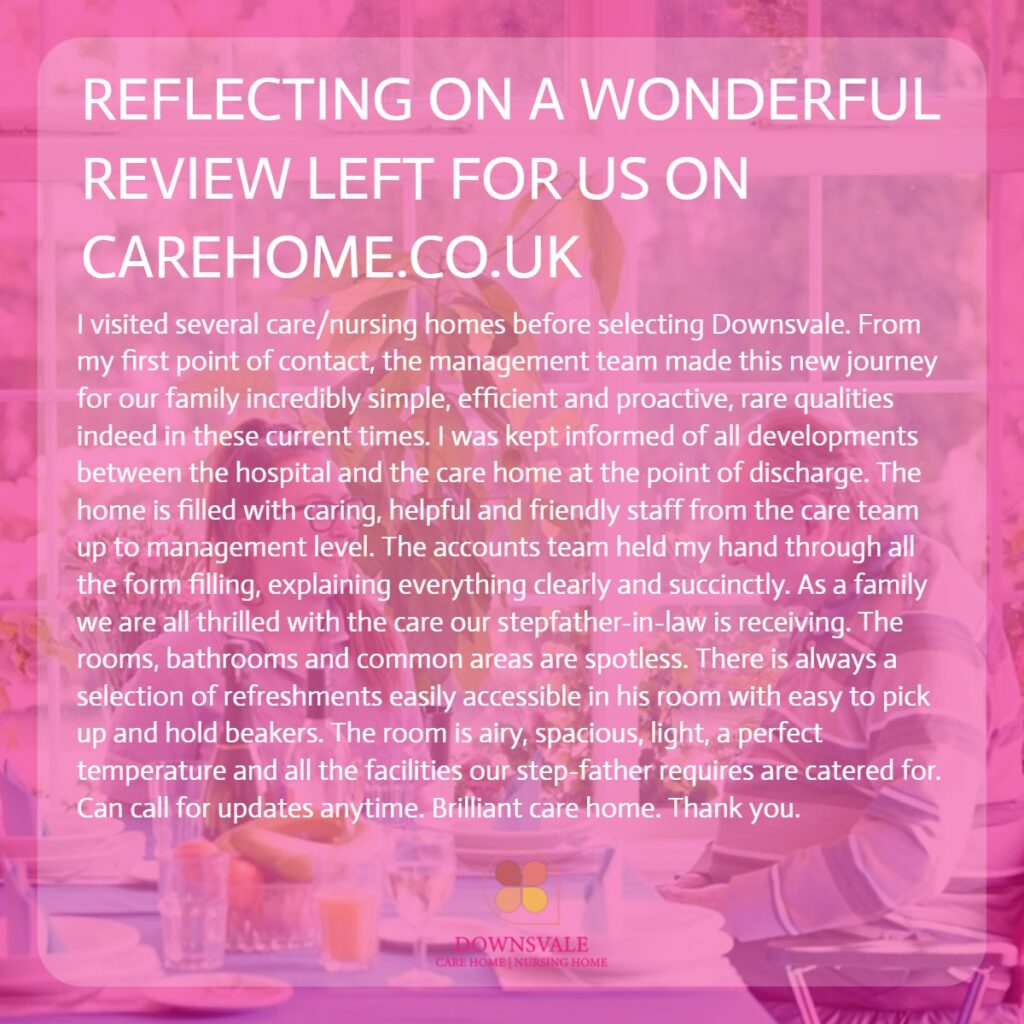 Reflecting on a wonderful review for us