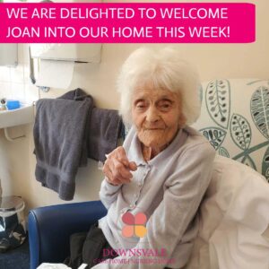 We are delighted to welcome Joan into our home.