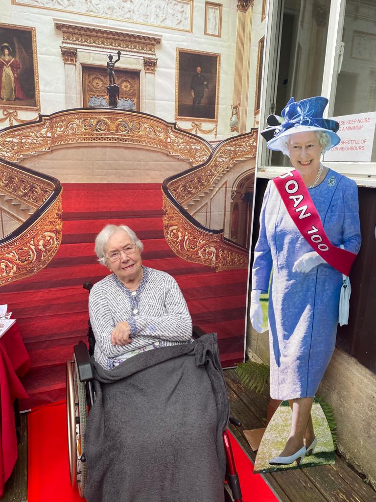 100th birthday celebration of Joan Cawdery. Check out the picture's birthday party