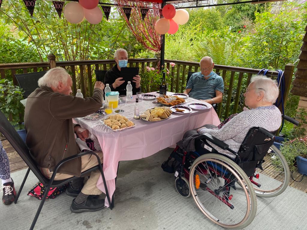 100th birthday celebration of Joan Cawdery. Check out the picture's birthday party