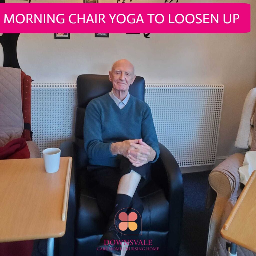 morning chair yoga to loosen up at Downsvale