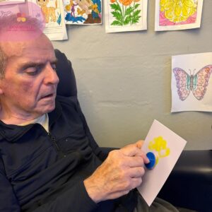 Stamp Painting Fun at Downsvale Nursing Home !