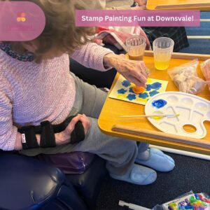 Stamp Painting Fun at Downsvale Nursing Home !